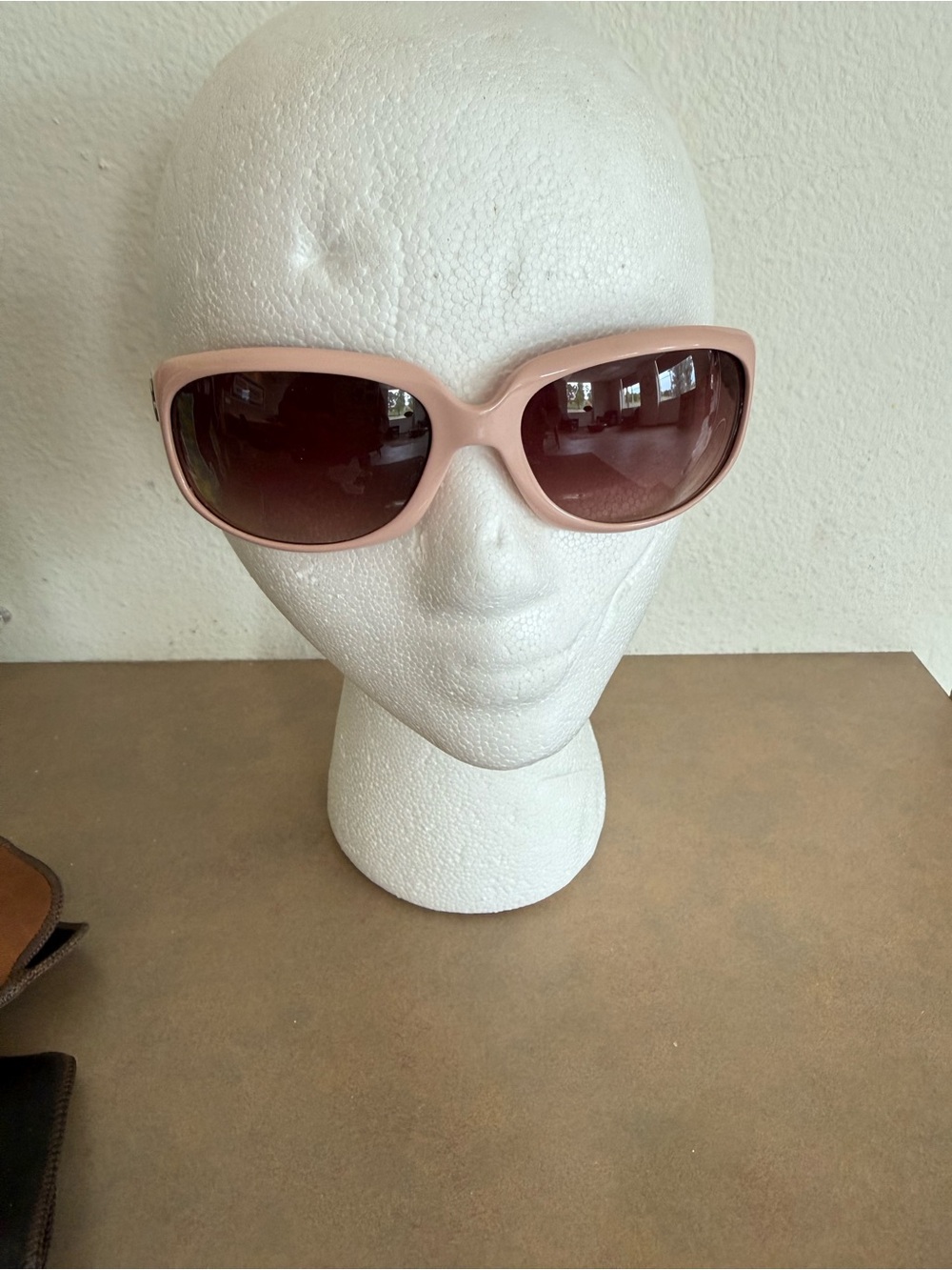 Dior Pink Frame Sunglasses with Gradient Brown Lenses
